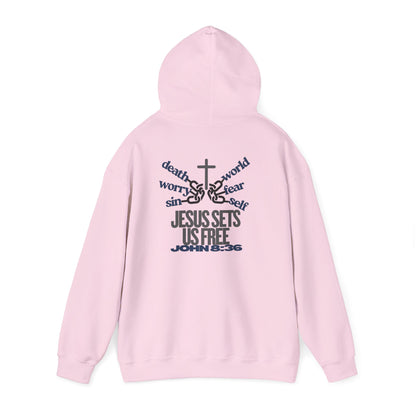 Jesus Sets Us Free Hoodie – John 8:36