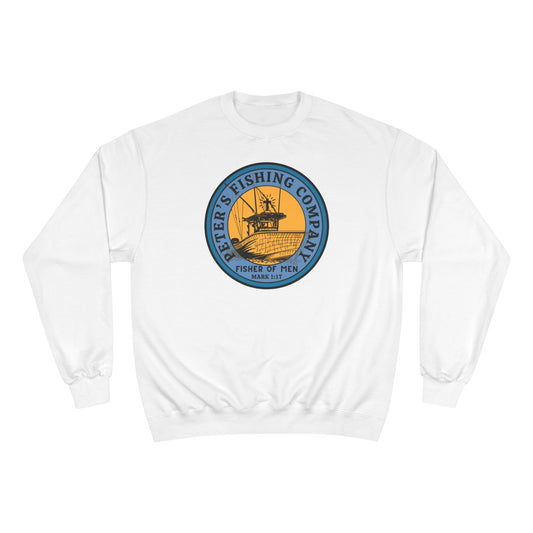 Peter’s Fishing Company Champion Sweatshirt – Mark 1:17 Fishers of Men Christian Pullover