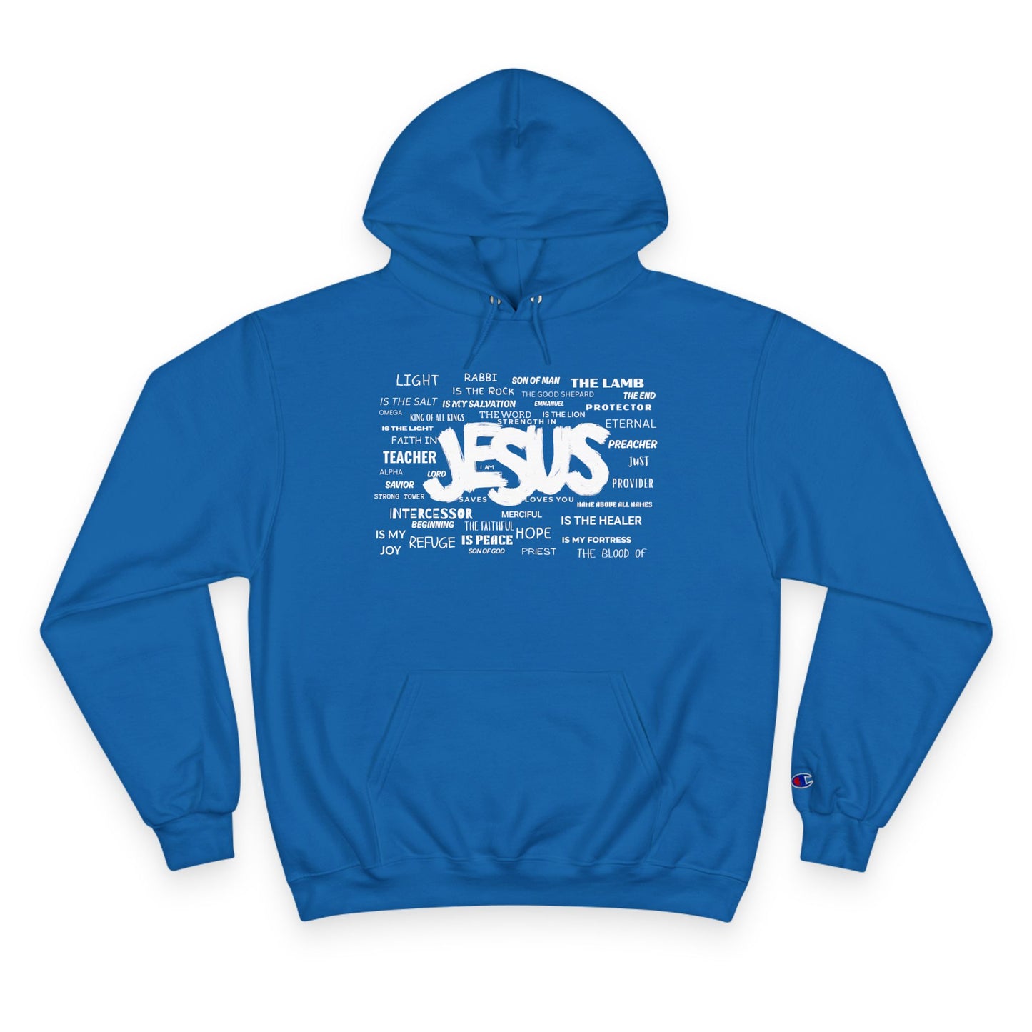 Jesus Word Art Christian Hoodie – Inspirational Faith Design