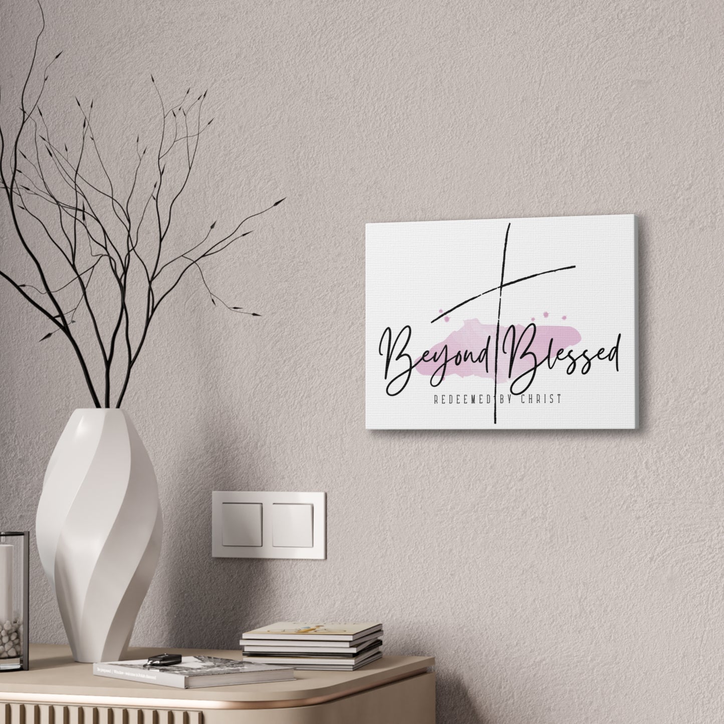 Beyond Blessed Christian Wall Art – Redeemed by Christ Canvas Print