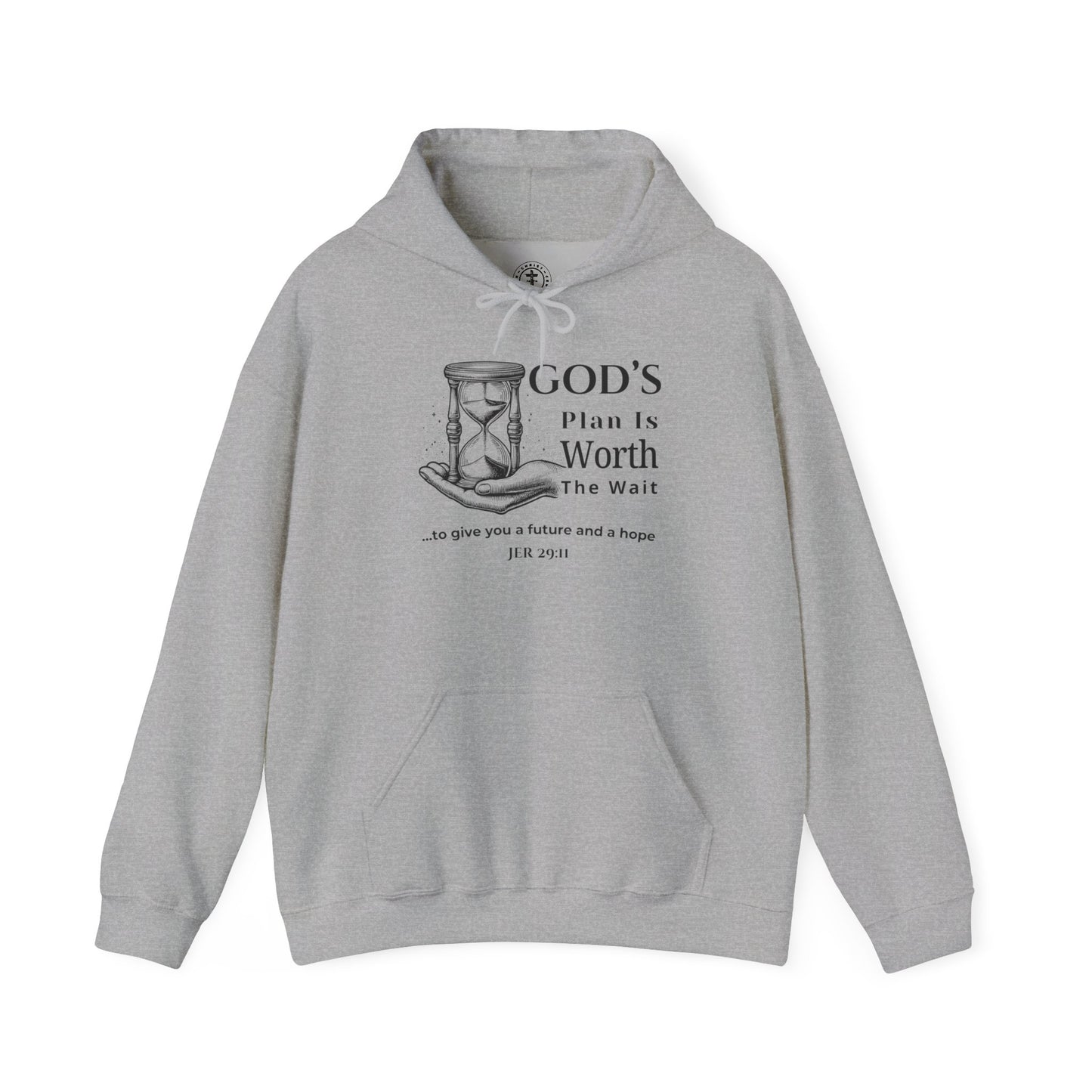 God’s Plan Is Worth the Wait Hoodie – Jeremiah 29:11 Christian Inspirational Sweatshirt