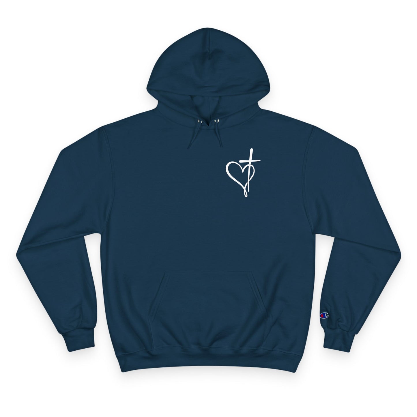 Faith Cross Christian Hoodie - Printed on Champion Brand