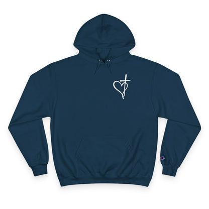 Faith Cross Christian Hoodie - Printed on Champion Brand