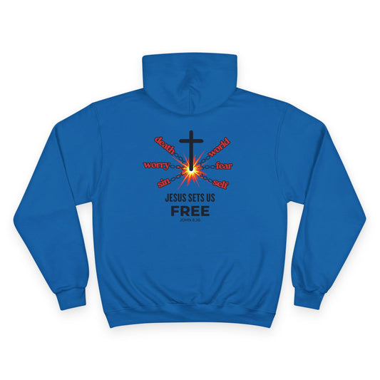 Jesus Sets Us Free Hoodie – John 8:36 Christian Apparel