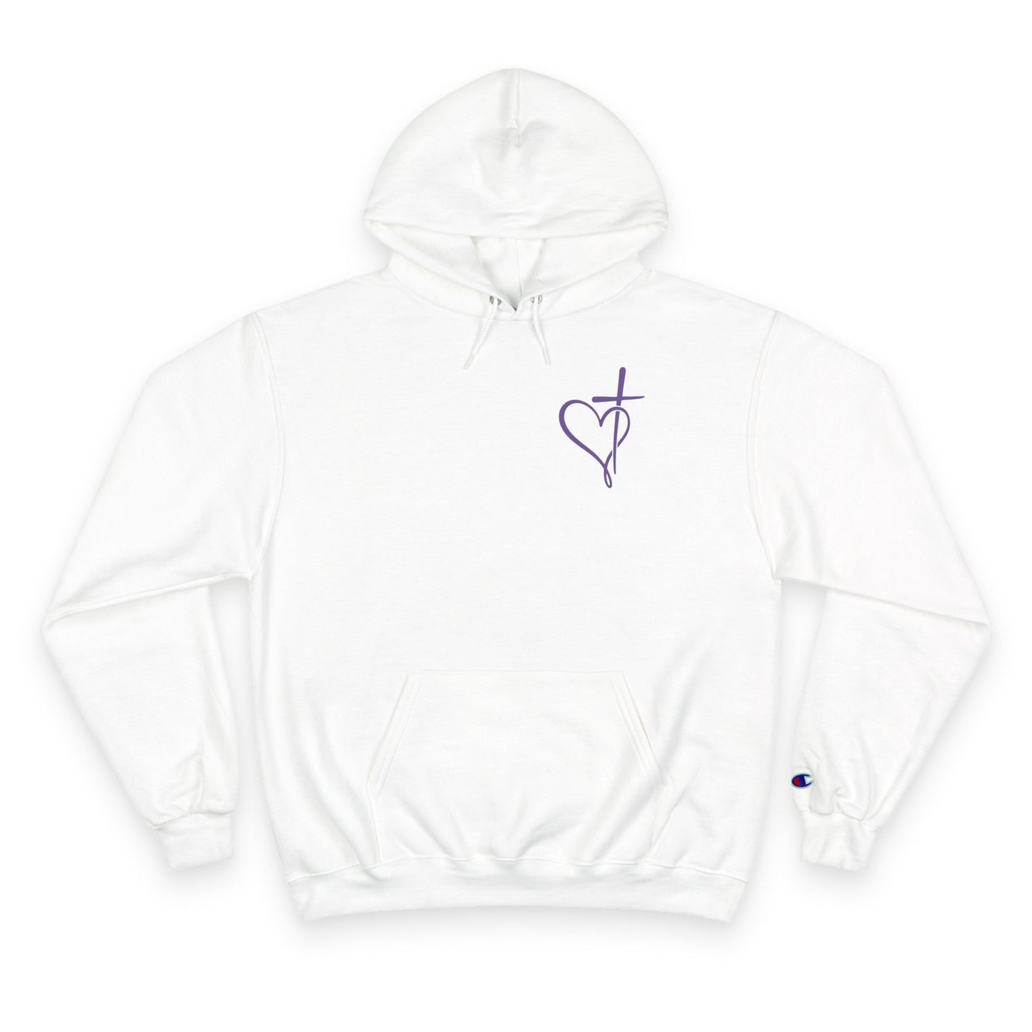 Faith Cross Christian Hoodie - Printed on Champion Brand