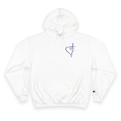Faith Cross Christian Hoodie - Printed on Champion Brand