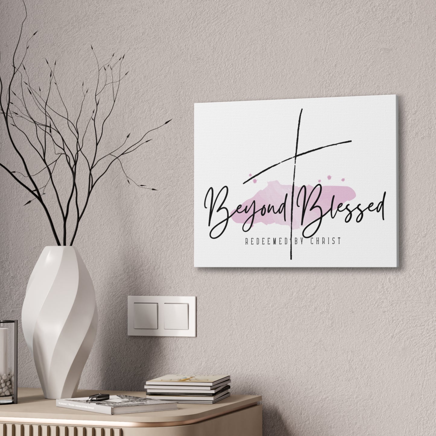 Beyond Blessed Christian Wall Art – Redeemed by Christ Canvas Print