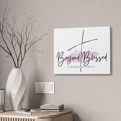 Beyond Blessed Christian Wall Art – Redeemed by Christ Canvas Print