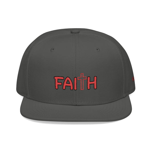 Faith Embroidered Snapback Hat With Cross