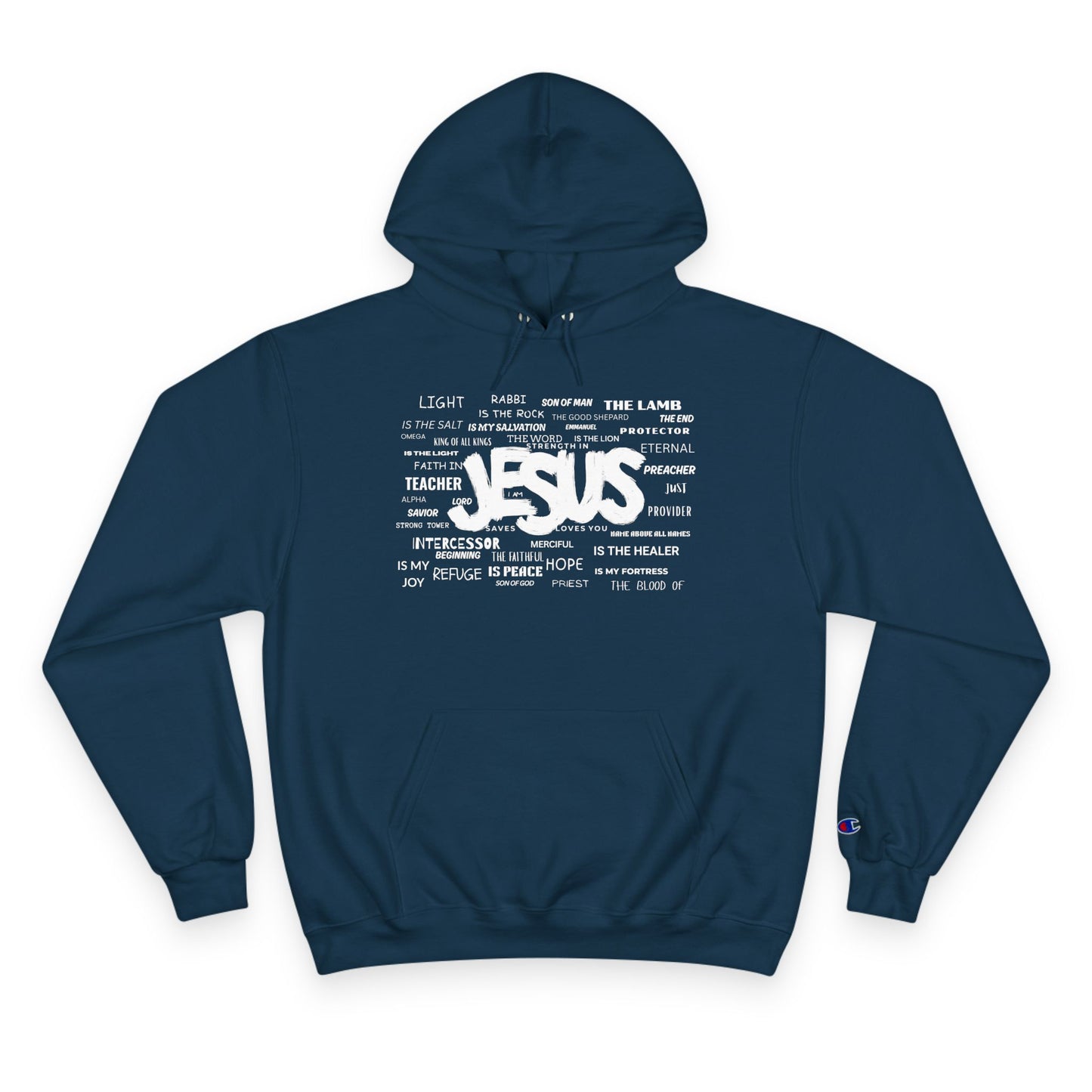 Jesus Word Art Christian Hoodie – Inspirational Faith Design
